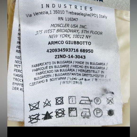 Moncler Armco Giubbotto Down Puffer Jacket / Vest Convertible Ivory Size 4 - Picture 7 of 13